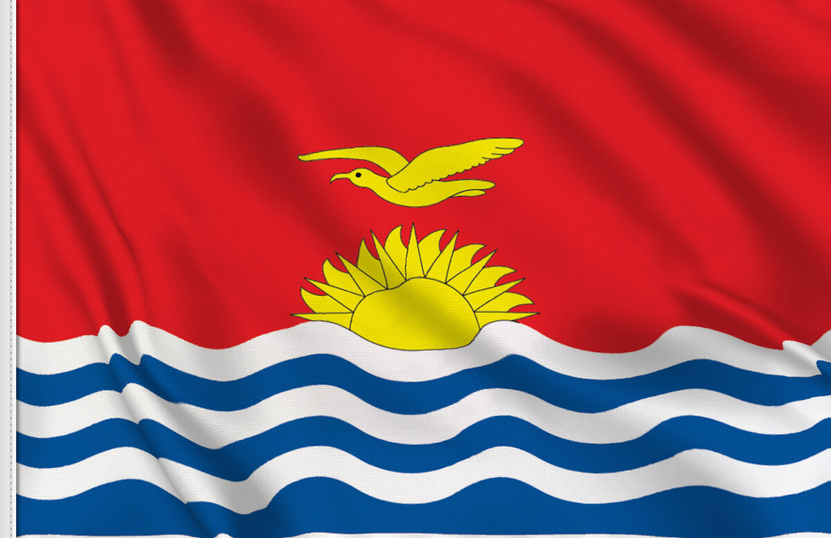 Bandiera Kiribati personalizzato METALLO ALPHA anello chiave in scatola regalo 