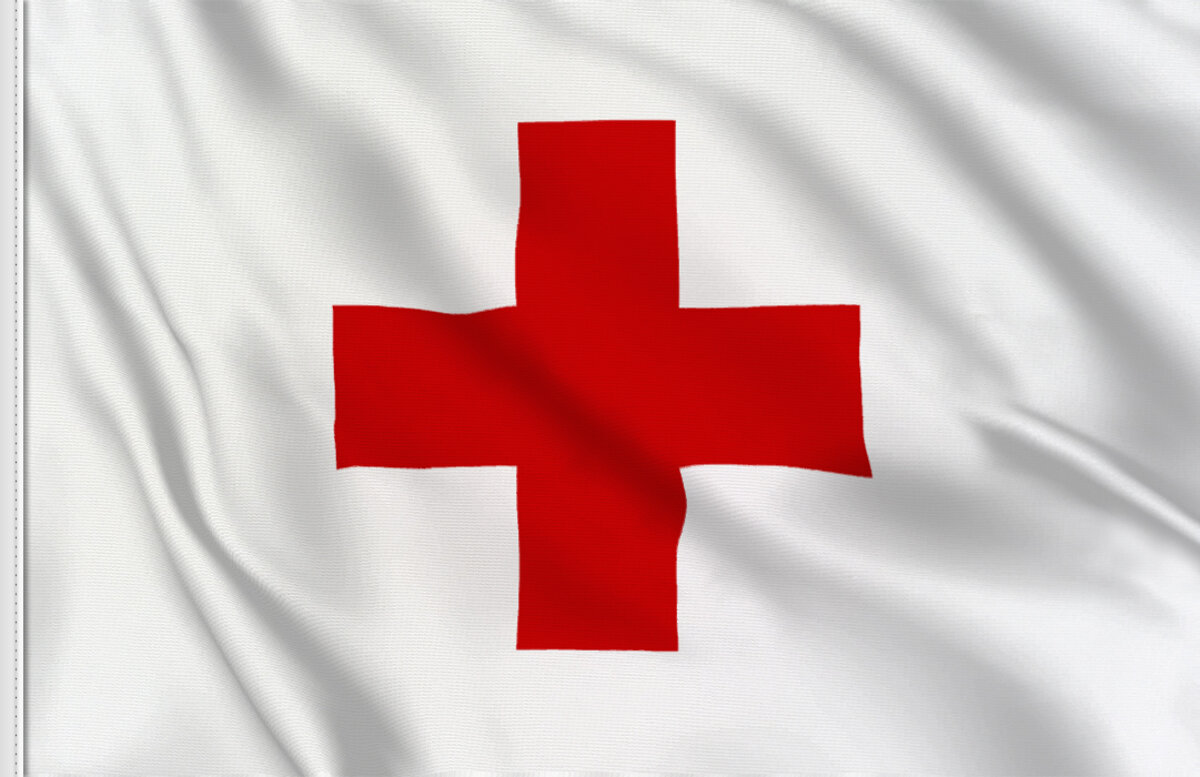Flag With Red Cross
