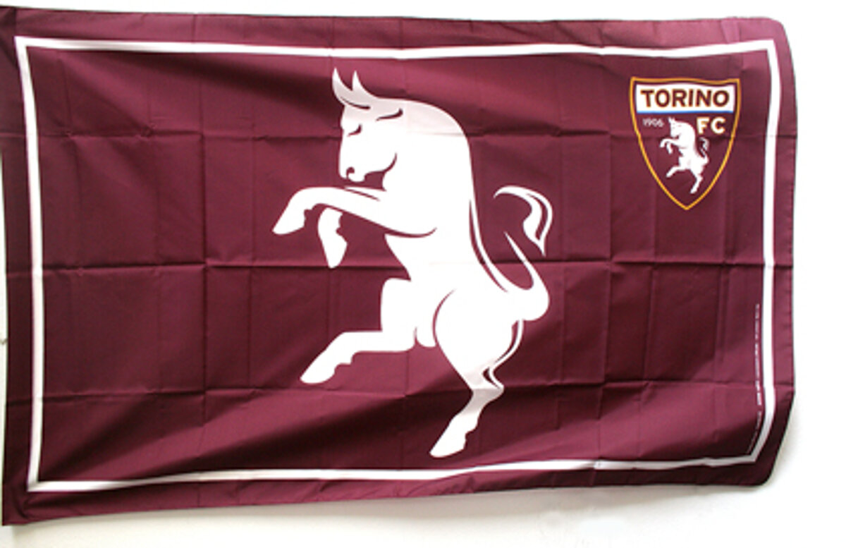 14x17 cm Ps 12151 Bull Pennant Small Turin FC Football Toro 