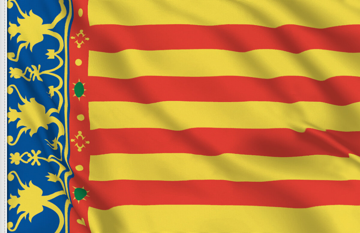 Various Lengths Valencia City Spain Flag Polyester Bunting 