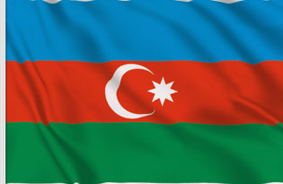 Azerbaigian Table Flag