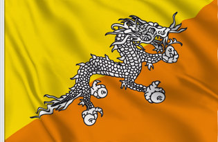 Bhutan Table Flag