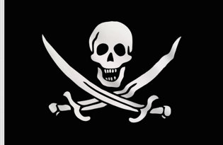 AZ FLAG TISCHFLAGGE Pirat ROTES Halstuch 15x10cm goldene splitze flaggen Piraten Totenkopf TISCHFAHNE 10 x 15 cm 