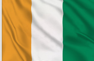 Ivory Coast Table Flag