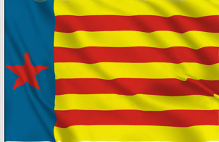 Estelada Valenciana Roja Table Flag