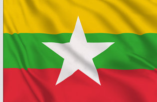 Myanmar Table Flag