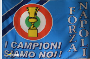 Bandera Napoli Coppa Italia Storica
