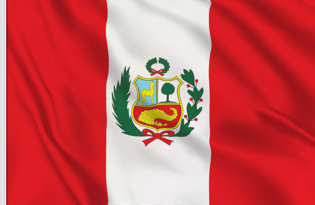 Peru Lux Table Flag