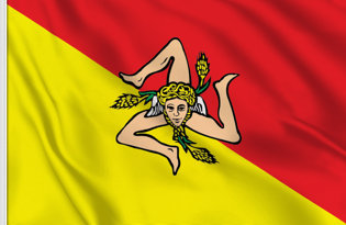Sicily Table Flag