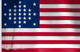 Flag US Diamond Pattern Starfield 1847 - 184