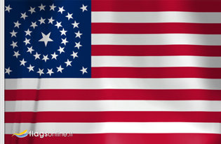 Bandera US Concentric Circle Designs 1877 - 1890