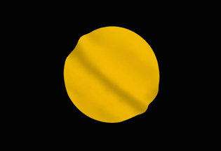 Flag Black with orange circle