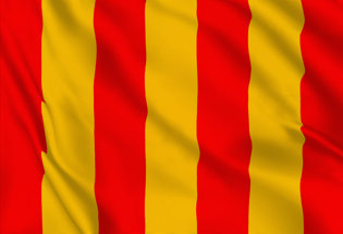 Flag Yellow with red stripes