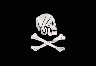 Pirate Bart Roberts Skeleton Captain 3x5 Polyester Flag 