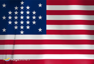 Flag US Diamond Pattern Starfield 1847 - 184