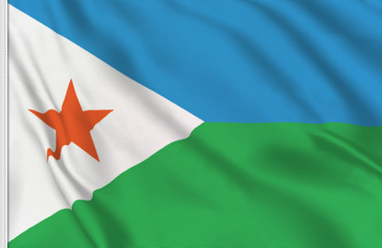 Petit Drapeaux DE Bureau djiboutien 10 x 15 cm Pointe dorée AZ FLAG Drapeau de Table Djibouti 15x10cm