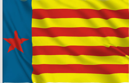 Bandera Estelada valenciana roja