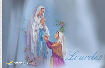 Bandera Nuestra Senora de Lourdes