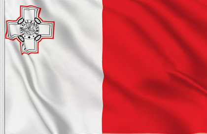 AZ FLAG TISCHFLAGGE Malta 21x14cm flaggen Republik Malta TISCHFAHNE 14 x 21 cm