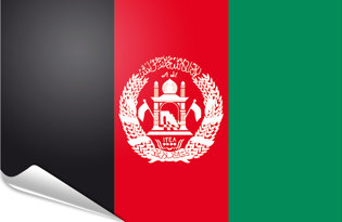 Adhesive flag Afghanistan