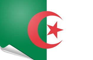 Adhesive flag Algeria