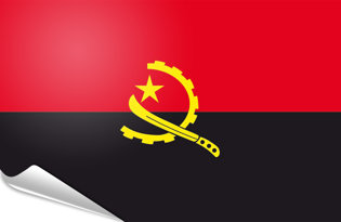 Adhesive flag Angola