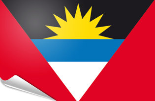 Adhesive flag Antigua