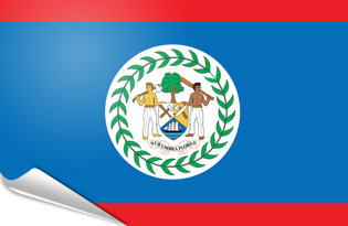 Adhesive flag Belize