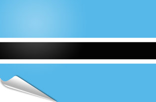 Adhesive flag Botswana