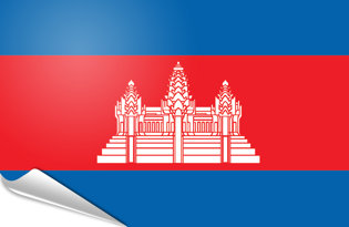 Adhesive flag Cambodia