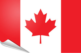 Adhesive flag Canada