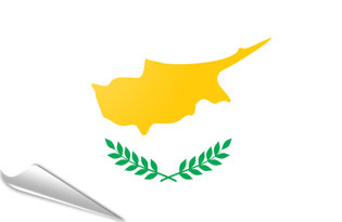 Adhesive flag Cyprus