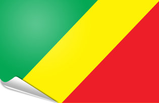 Adhesive flag Congo