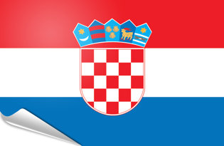 Adhesive flag Croatia