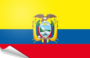 Adhesive flag Ecuador