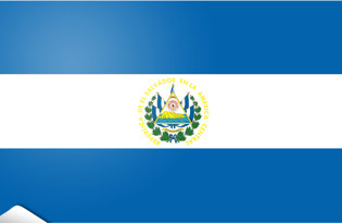 Adhesive flag El Salvador