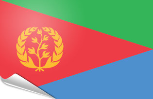 Adhesive flag Eritrea