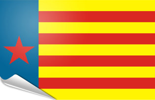 Pegatinas adesivas Estelada valenciana roja