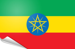 Adhesive flag Ethiopia