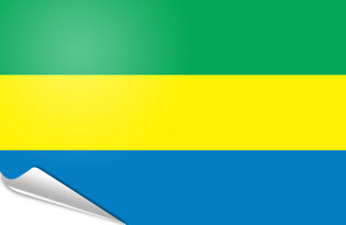 Adhesive flag Gabon