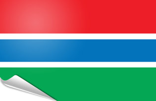 Adhesive flag Gambia