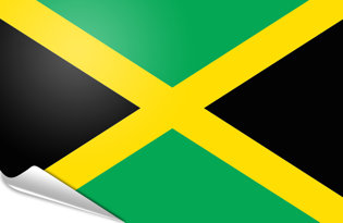 Adhesive flag Jamaica