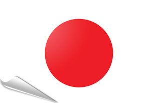 Adhesive flag Japan
