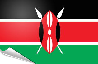 Adhesive flag Kenya