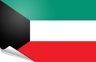 Adhesive flag Kuwait