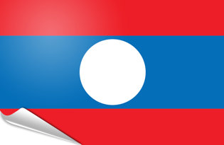 Adhesive flag Laos