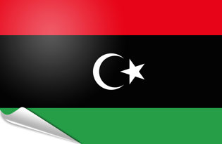 Adhesive flag Libya