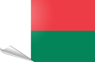 Adhesive flag Madagascar
