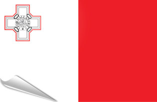 Adhesive flag Malta