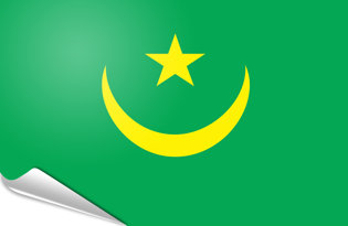 Adhesive flag Mauritania